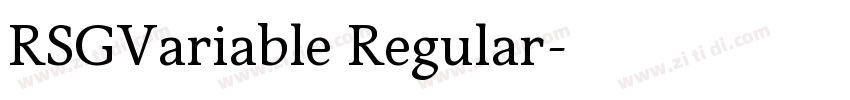 RSGVariable Regular字体转换 RSGVariable Regular字体转换
